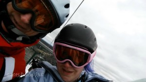 Father-Daughter Chairlift Selfie - New Year's with #TeamPickles www.picklesINK.com